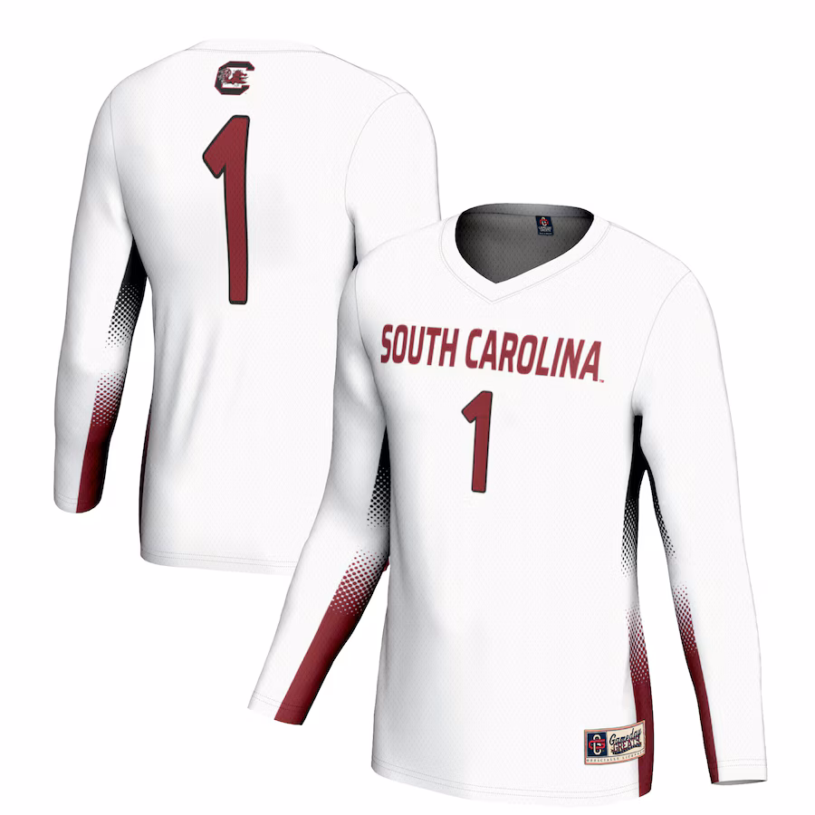 Youth GameDay Greats #1 White South Carolina Gamecocks Lightweight Women's Volleyball Jersey - SUjersey01