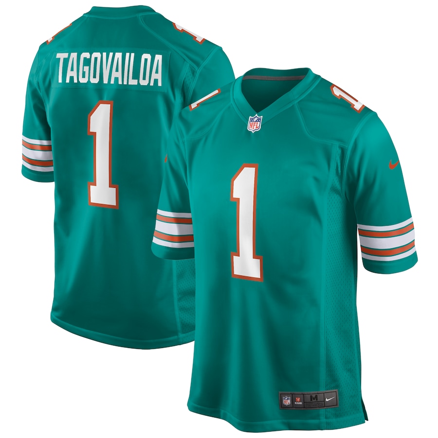 Men's Miami Dolphins Tua Tagovailoa Nike Aqua Alternate Game Jersey - SUjersey01