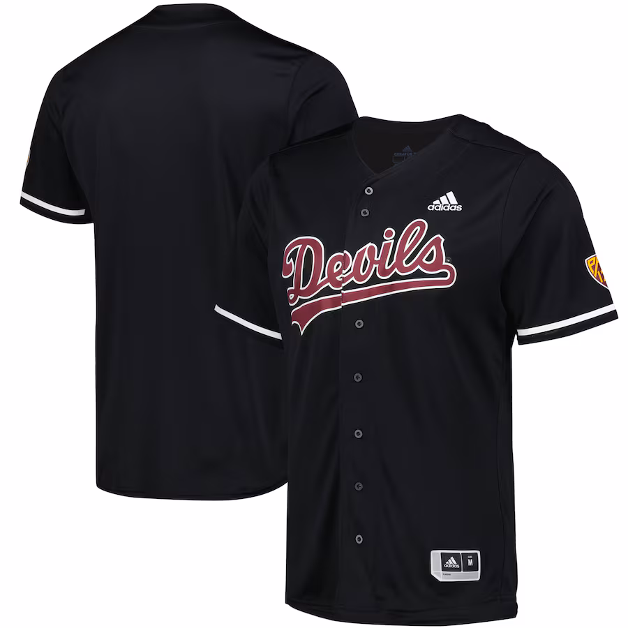 Men's adidas Black Arizona State Sun Devils Replica Baseball Jersey - SUjersey01