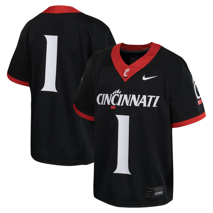 Youth Nike #1 Black Cincinnati Bearcats Untouchable Football Jersey - SUjersey01