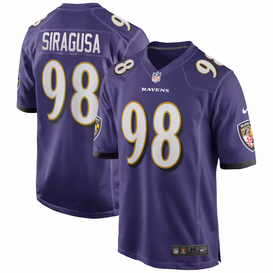 Men's Baltimore Ravens Tony Siragusa Nike Purple Game Retired Player Jersey - SUjersey01