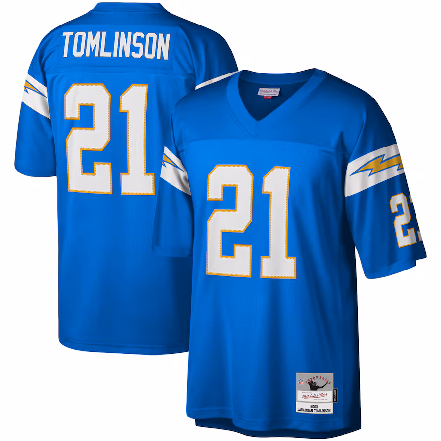 Men's Los Angeles Chargers LaDainian Tomlinson Mitchell & Ness Powder Blue Legacy Replica Jersey - SUjersey01