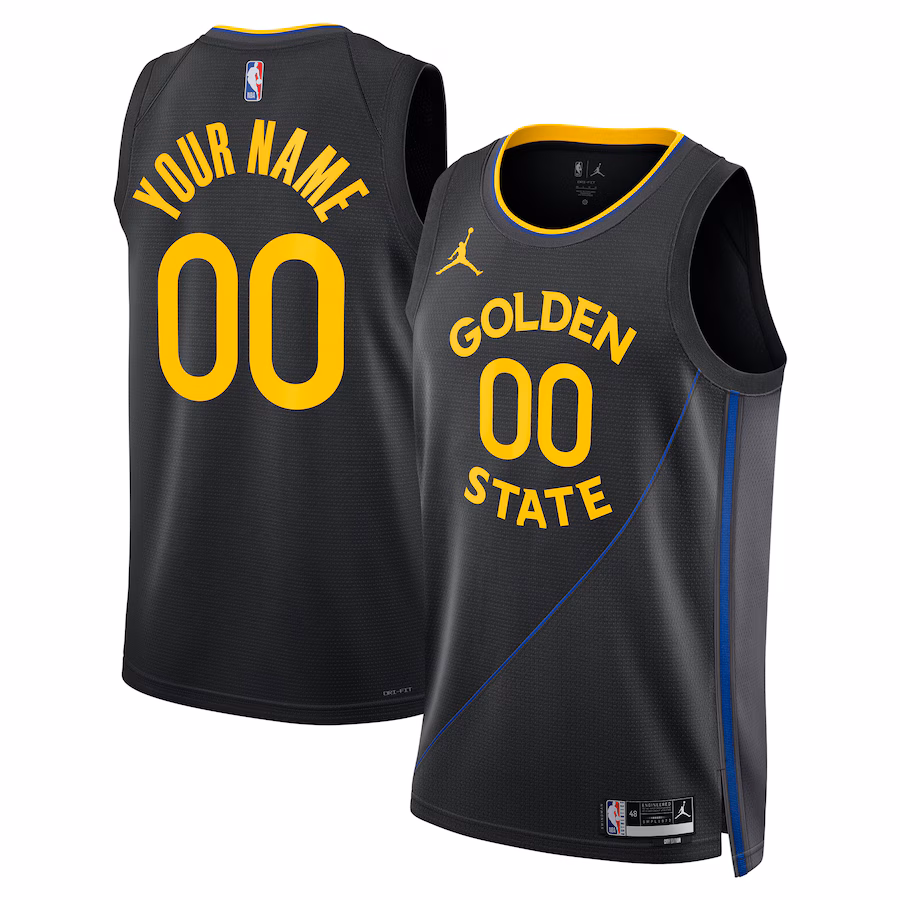 Unisex Golden State Warriors Jordan Brand Black 2024/25 Custom Swingman Jersey - Statement Edition - SUjersey01