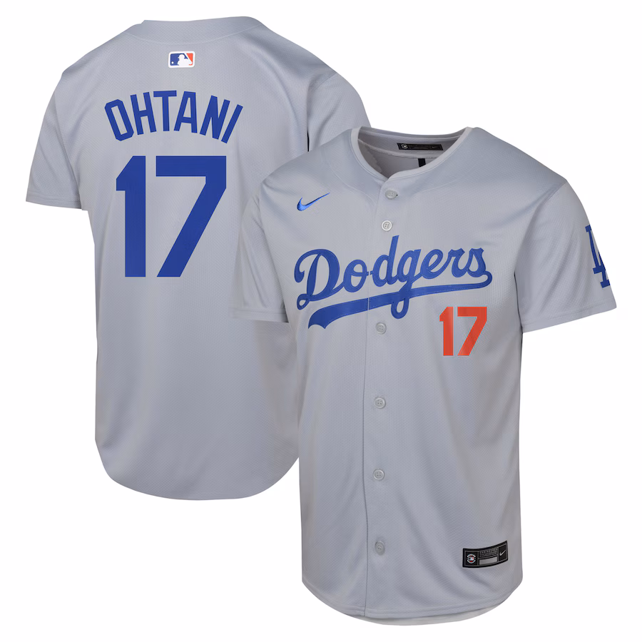 Youth Los Angeles Dodgers Shohei Ohtani Nike Gray Alternate Limited Jersey - SUjersey01
