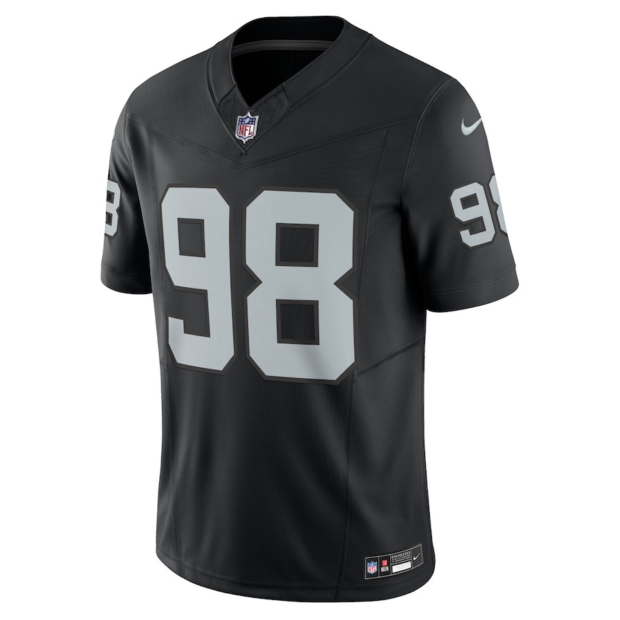 Men's Las Vegas Raiders Maxx Crosby Nike Black Vapor F.U.S.E. Limited Jersey - SUjersey01