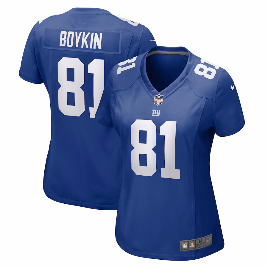 Women's New York Giants Miles Boykin Nike  Royal  Game Jersey - SUjersey01