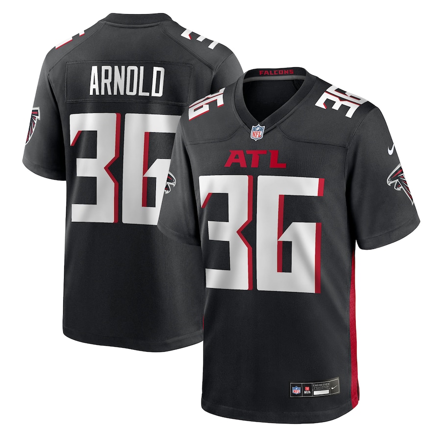 Men's Atlanta Falcons Grayland Arnold Nike Black Team Game Jersey - SUjersey01