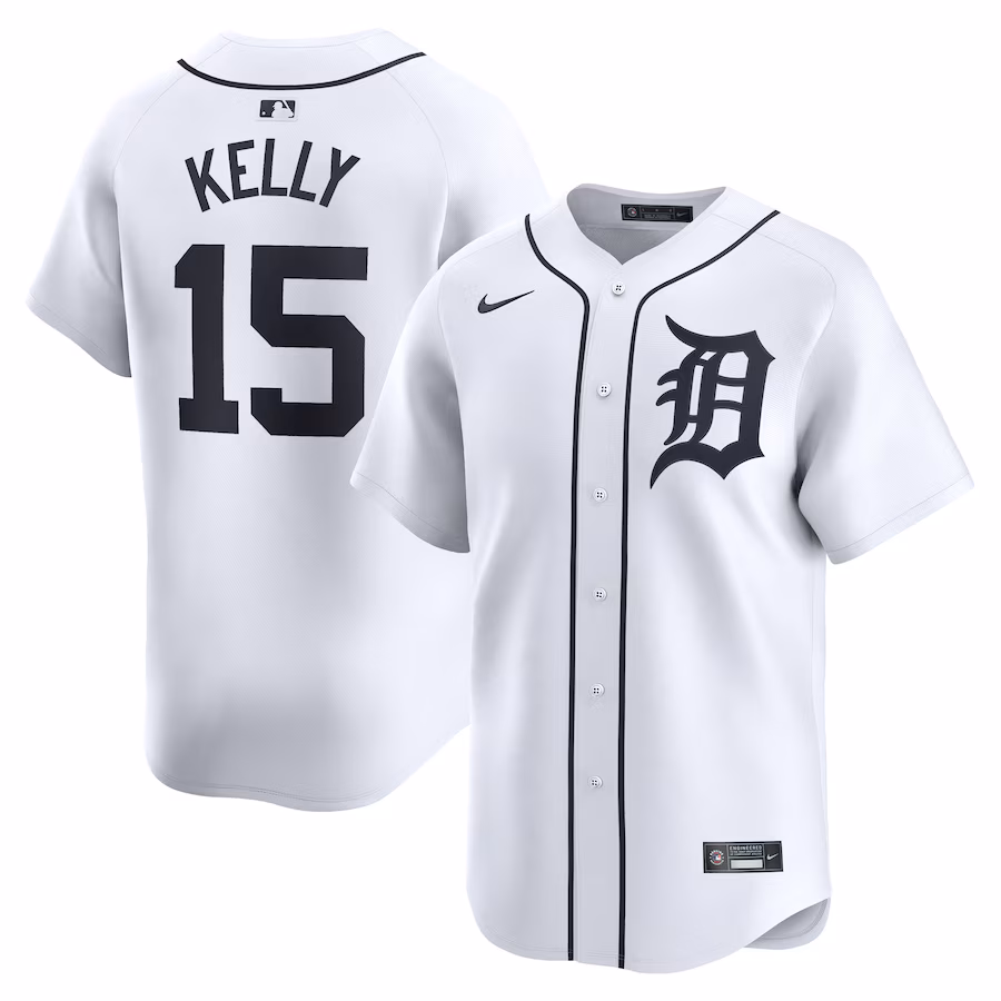 Men's Detroit Tigers Carson Kelly Nike White Home Limited Player Jersey - SUjersey01