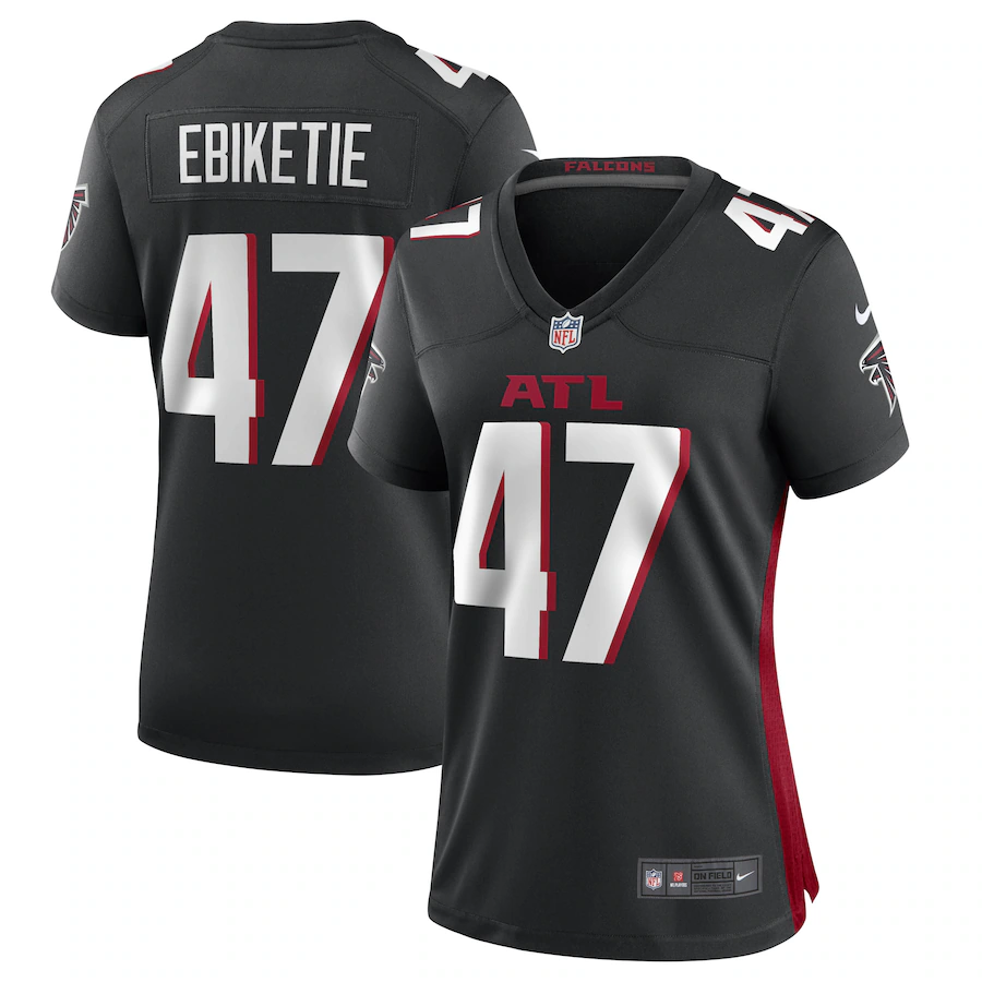 Women's Arnold Ebiketie Atlanta Falcons Nike Black Game Player Jersey - SUjersey01