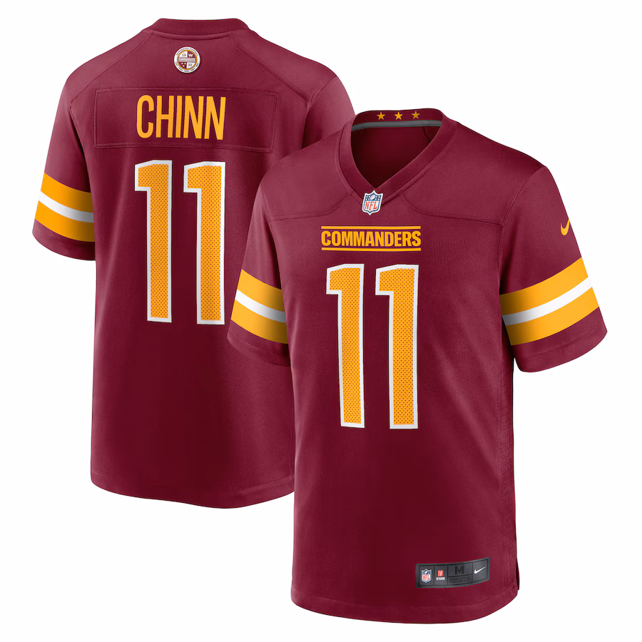 Men's Washington Commanders Jeremy Chinn Nike  Burgundy Game Jersey - SUjersey01