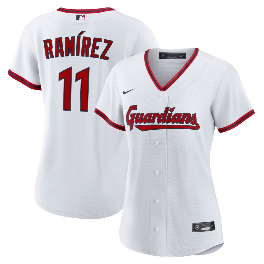 Women's Cleveland Guardians José Ramírez Nike White Home Replica Jersey - SUjersey01