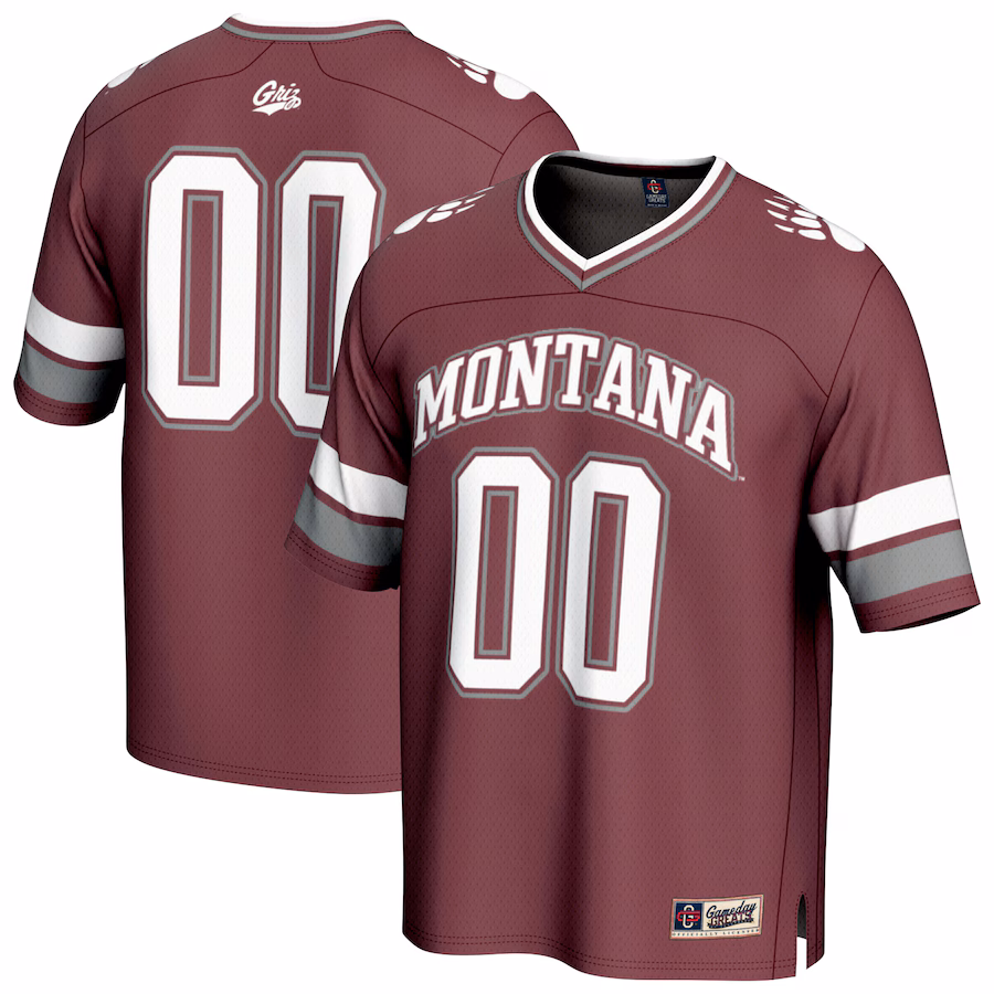 GameDay Greats #00 Maroon Montana Grizzlies Lightweight Collegiate Football Fashion Jersey - SUjersey01