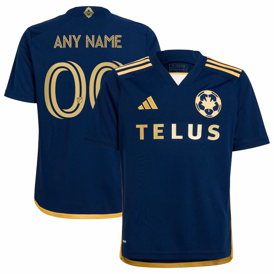 Youth Vancouver Whitecaps FC  adidas Navy 2024 The 50 Replica Custom Jersey - SUjersey01