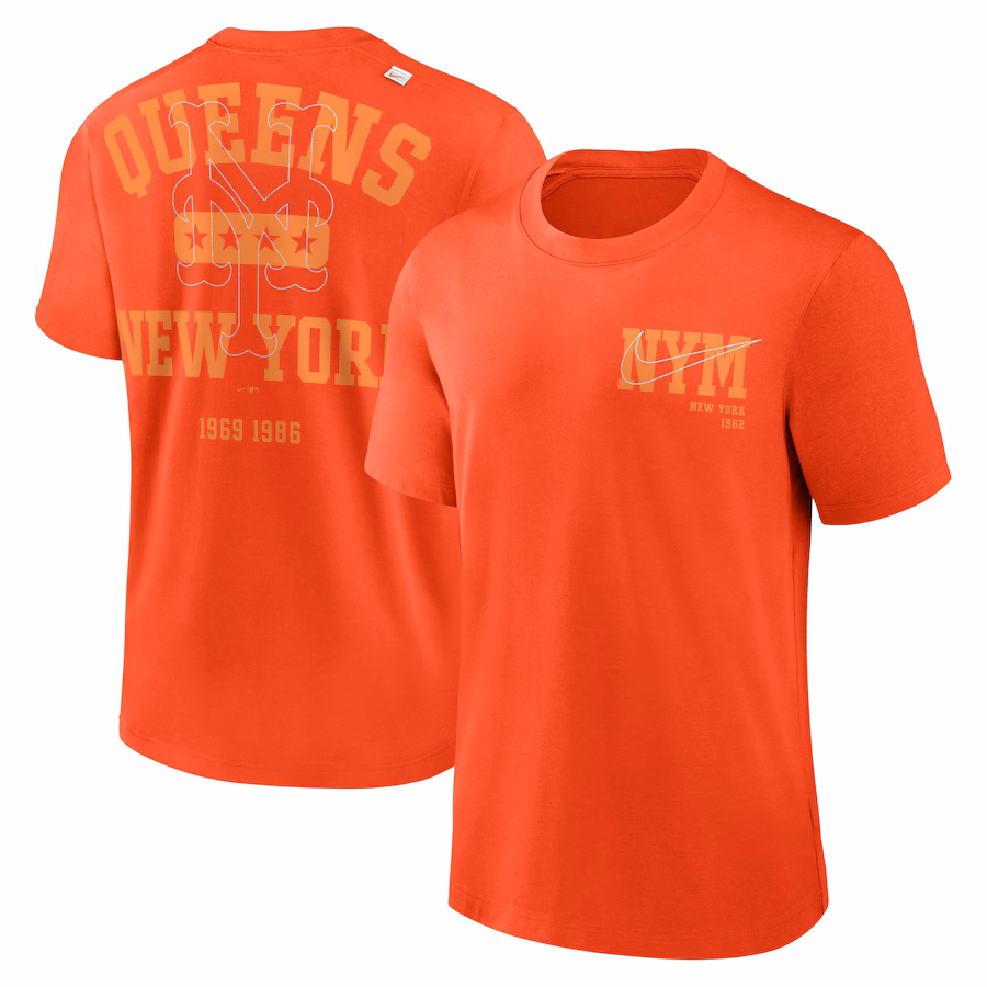 Men's New York Mets Nike Orange Statement Game Over T-Shirt - SUjersey01