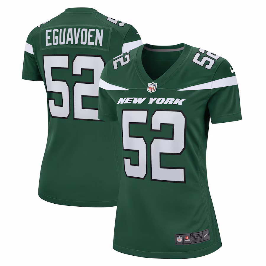 Women's New York Jets Sam Eguavoen Nike Gotham Green  Game Jersey - SUjersey01