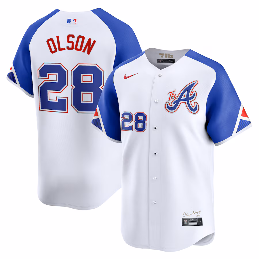 Men's Atlanta Braves Matt Olson Nike White City Connect Limited Player Jersey - SUjersey01