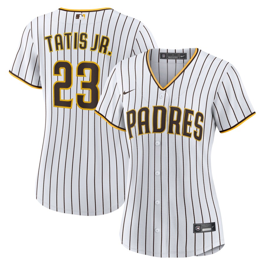 Women's San Diego Padres Fernando Tatís Jr. Nike White/Brown Home Replica Player Jersey - SUjersey01