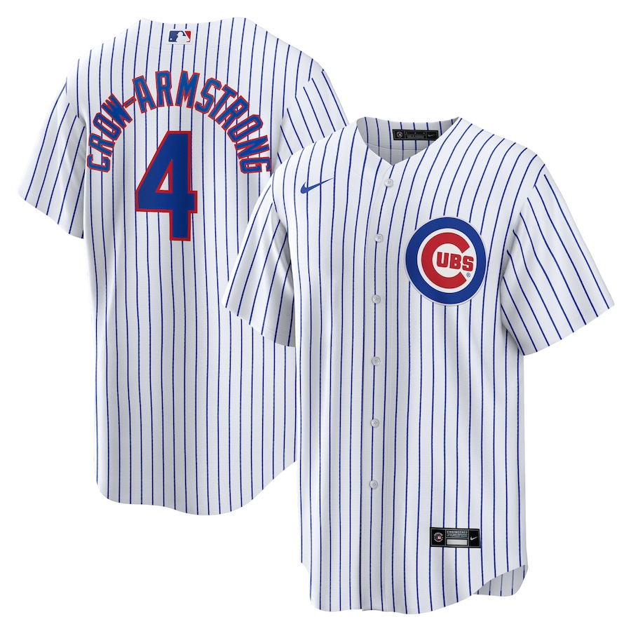 Men's Chicago Cubs Pete Crow-Armstrong Nike White Home Replica Jersey - SUjersey01