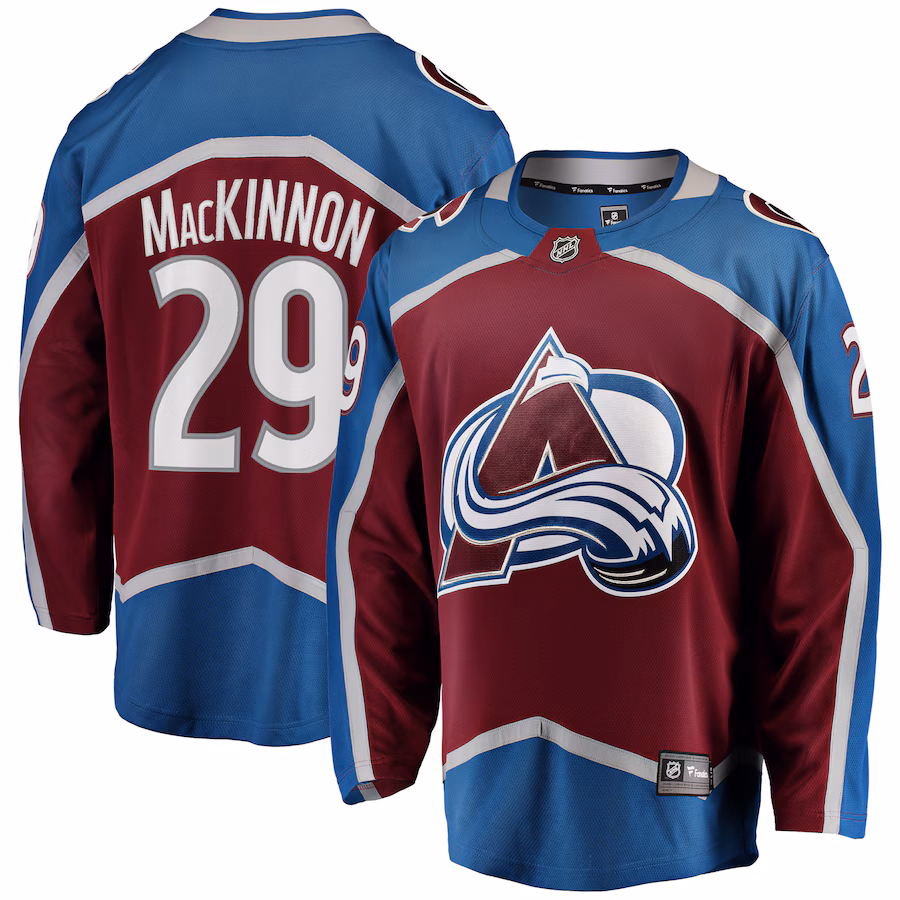 Men's Colorado Avalanche Nathan MacKinnon Fanatics Burgundy Breakaway Player Jersey - SUjersey01