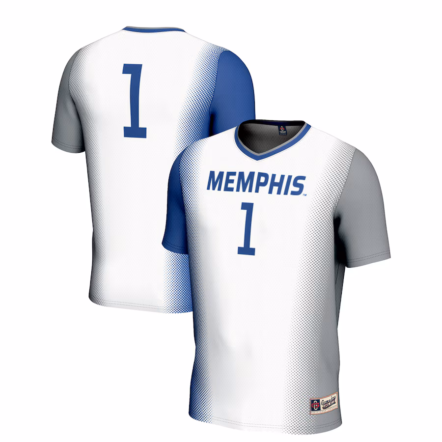 Unisex GameDay Greats #1 White Memphis Tigers  Lightweight Women's Soccer Jersey - SUjersey01