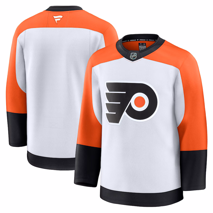 Men's Philadelphia Flyers Fanatics White Away Premium Jersey - SUjersey01