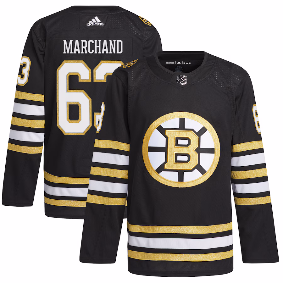 Men's Boston Bruins Brad Marchand adidas Black Alternate Primegreen Authentic Player Jersey - SUjersey01
