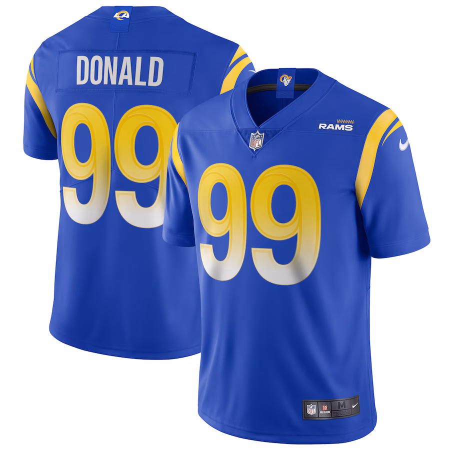 Men's Los Angeles Rams Aaron Donald Nike Royal Vapor Limited Jersey - SUjersey01