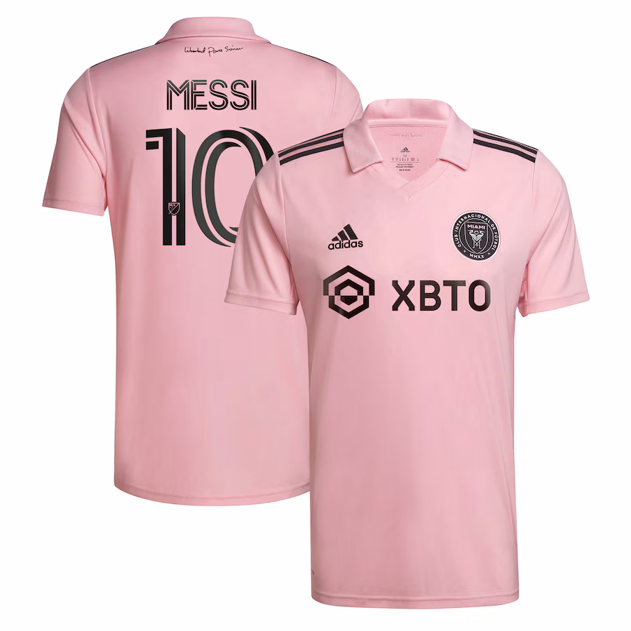 Men's Inter Miami CF Lionel Messi adidas Pink 2023 The Heart Beat Kit Replica Jersey - SUjersey01
