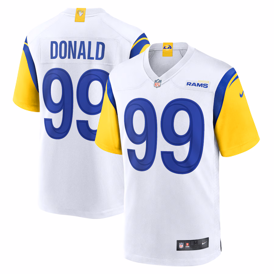 Men's Los Angeles Rams Aaron Donald Nike White Alternate Player Game Jersey - SUjersey01