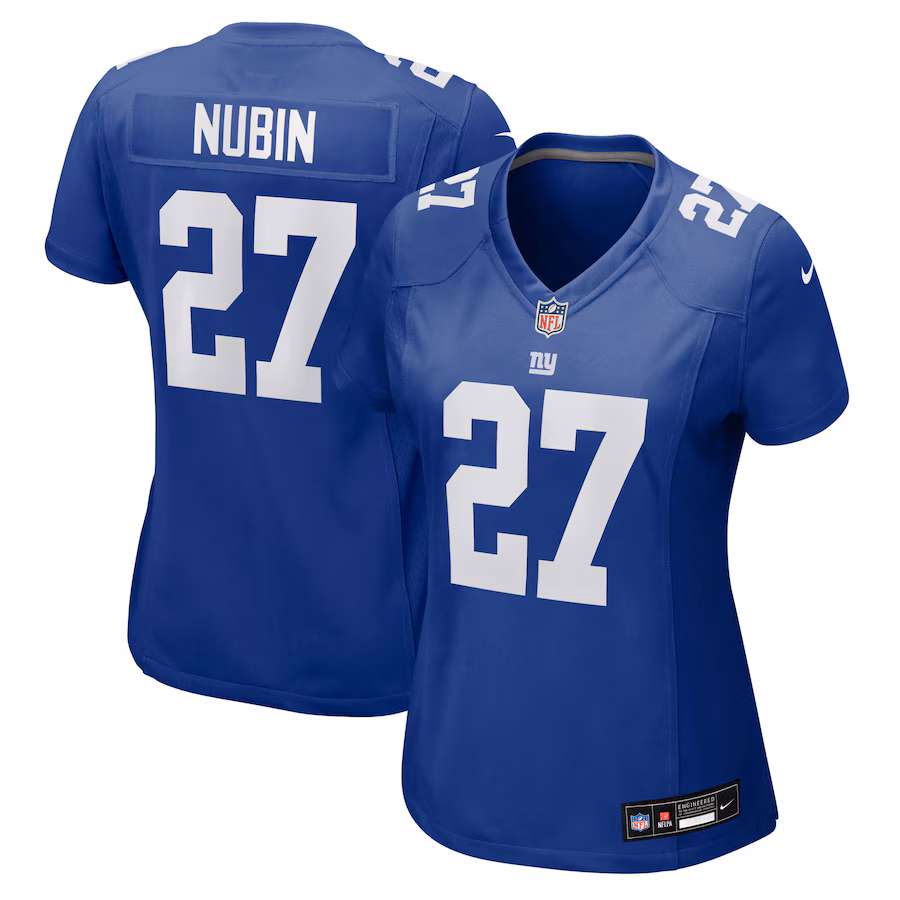 Women's New York Giants Tyler Nubin Nike Royal Team Game Jersey - SUjersey01