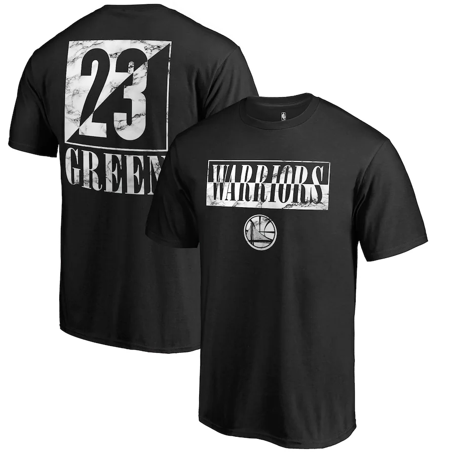 Men's Golden State Warriors Draymond Green Black Yin & Yang Name and Number T-Shirt - SUjersey01