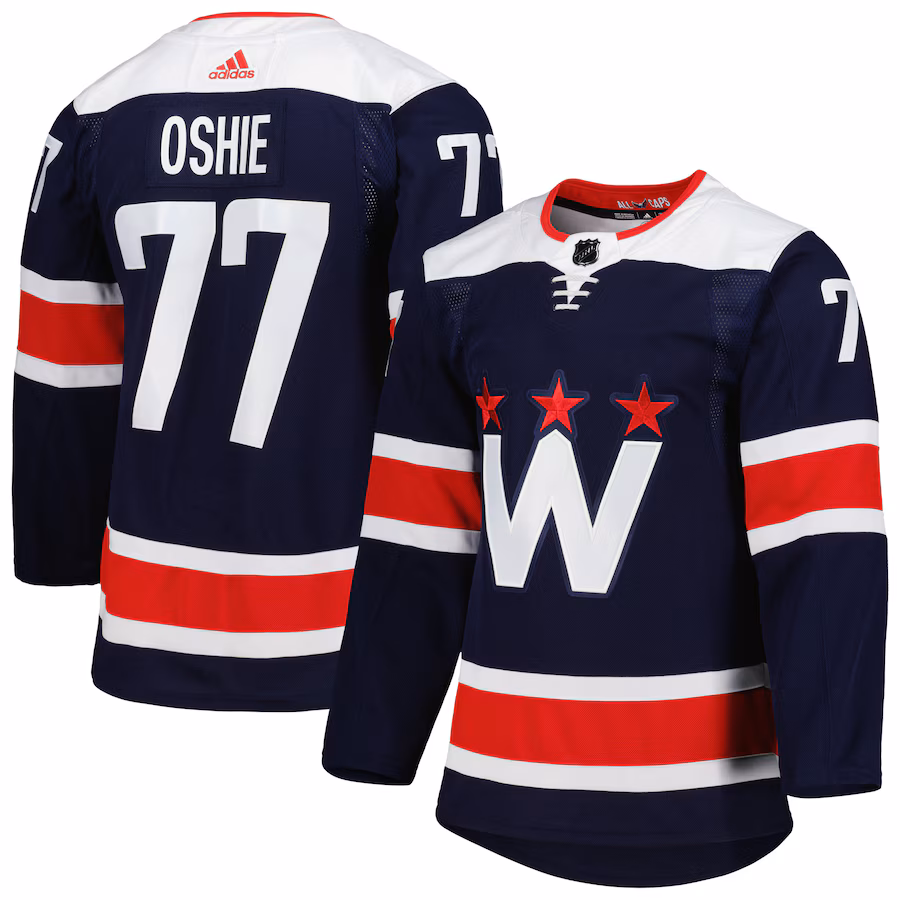 Men's Washington Capitals TJ Oshie adidas Navy Alternate Primegreen Authentic Player Jersey - SUjersey01