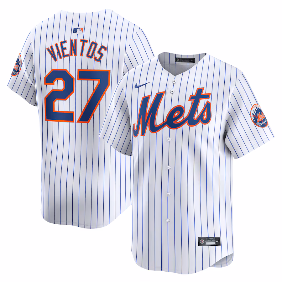 Men's New York Mets Mark Vientos Nike White Home Limited Player Jersey - SUjersey01