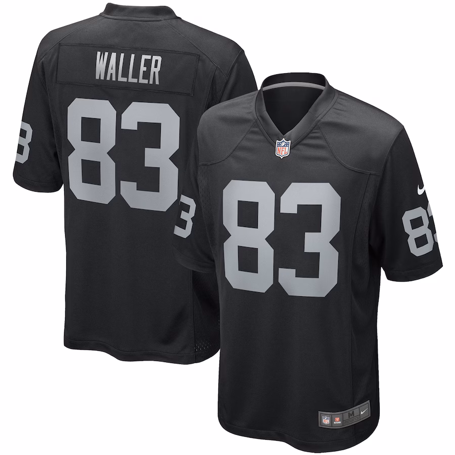 Men's Las Vegas Raiders Darren Waller Nike Black Game Player Jersey - SUjersey01