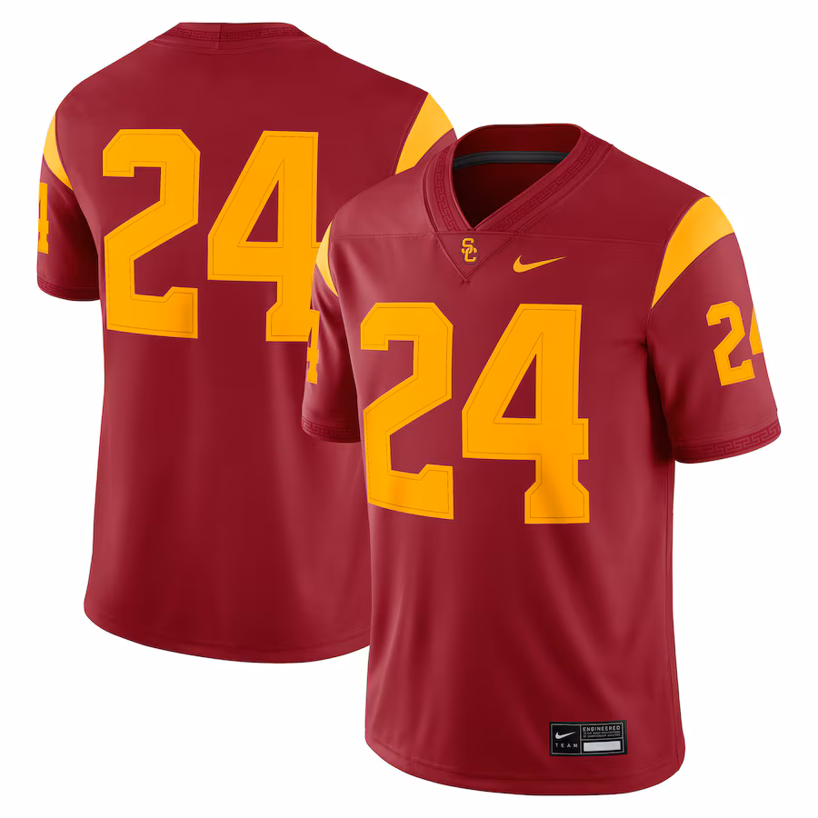 Men's Nike #24 Cardinal USC Trojans Game Jersey - SUjersey01