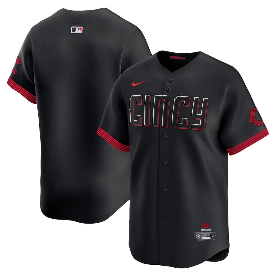 Men's Cincinnati Reds Nike Black City Connect Limited Jersey - SUjersey01