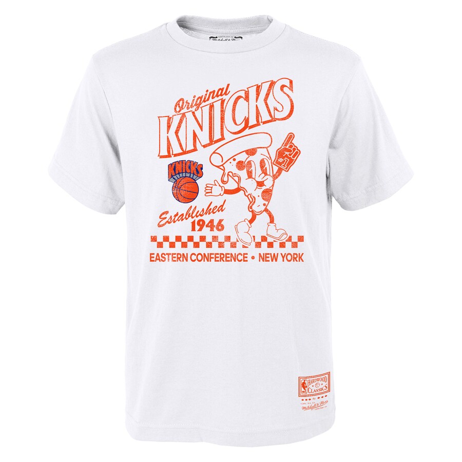 Youth New York Knicks  Mitchell & Ness White Concession Food Character T-Shirt - SUjersey01