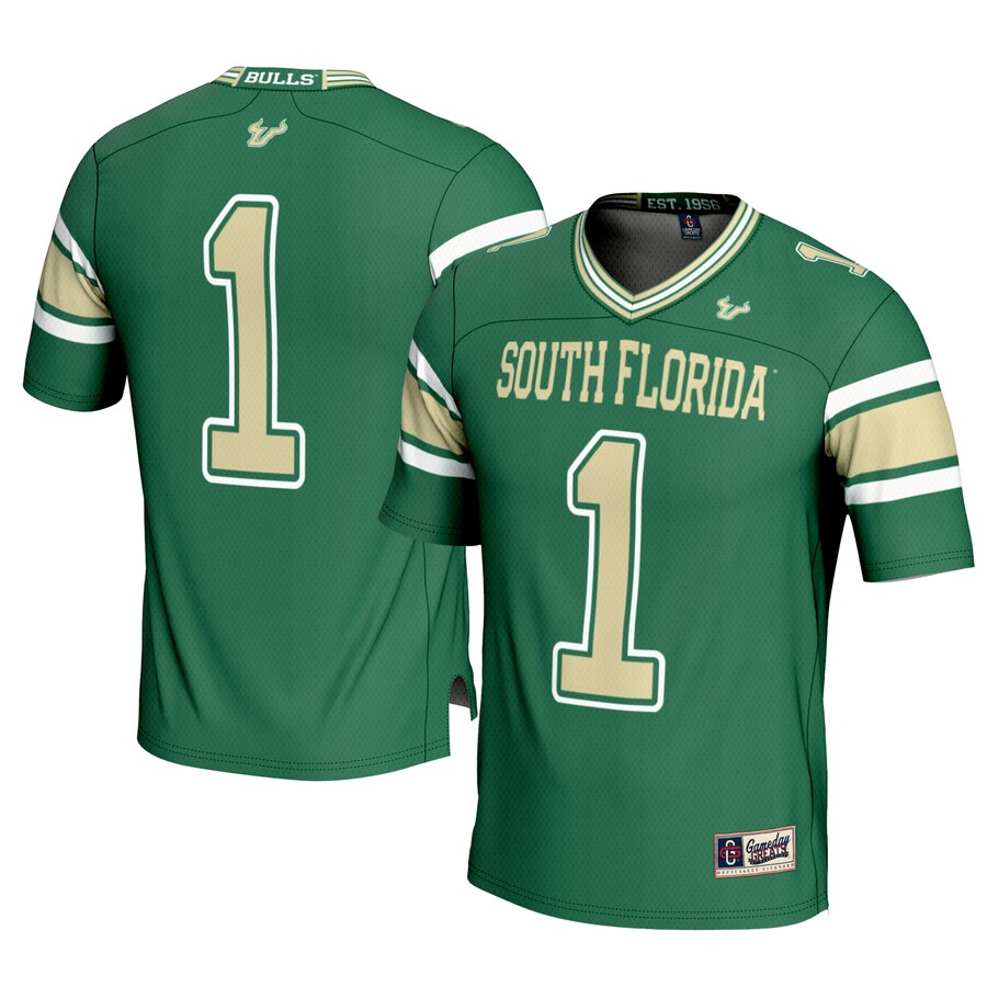 Men's GameDay Greats #1 Green South Florida Bulls Football Jersey - SUjersey01