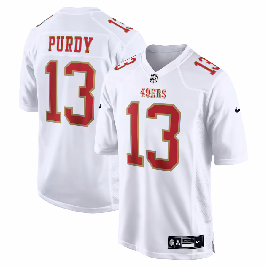 Men's San Francisco 49ers Brock Purdy Nike Tundra White Fashion Game Jersey - SUjersey01