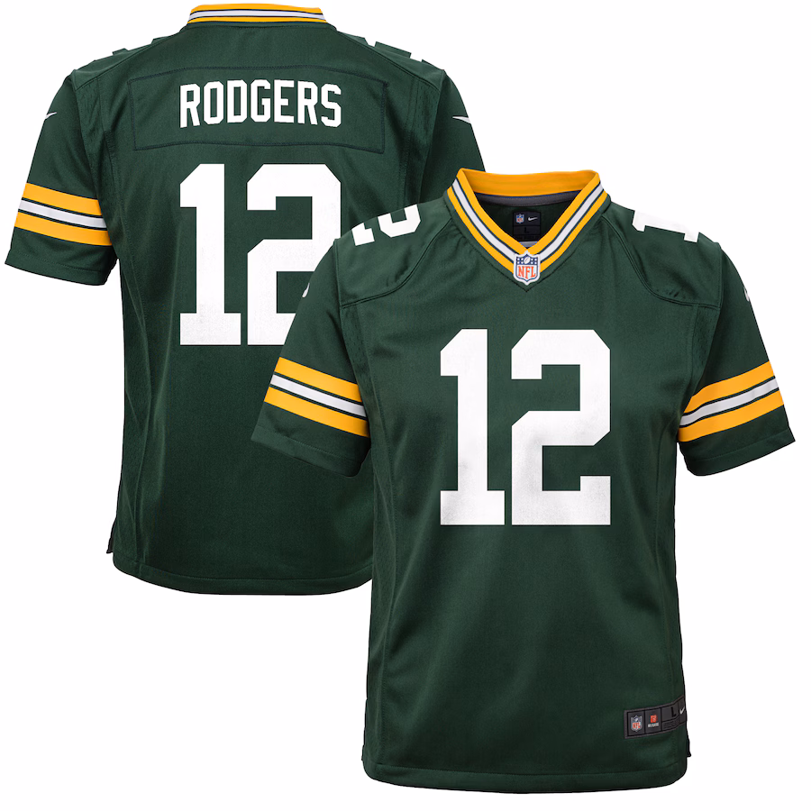 Youth Green Bay Packers Aaron Rodgers Nike Green Game Jersey - SUjersey01