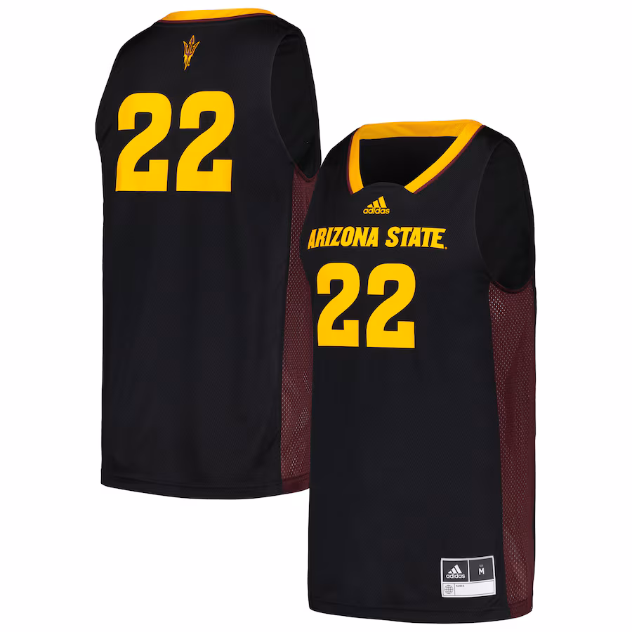 Men's adidas #22 Black Arizona State Sun Devils Swingman Jersey - SUjersey01