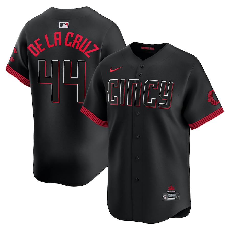 Men's Cincinnati Reds Elly De La Cruz Nike Black City Connect Limited Player Jersey - SUjersey01