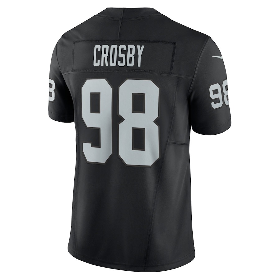 Men's Las Vegas Raiders Maxx Crosby Nike Black Vapor F.U.S.E. Limited Jersey - SUjersey01