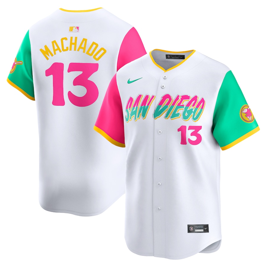 Men's San Diego Padres Manny Machado Nike White City Connect Limited Player Jersey - SUjersey01