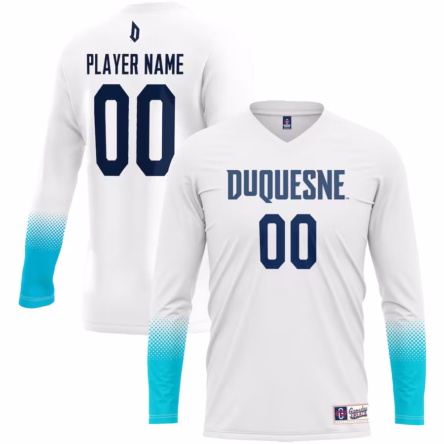 Duquesne Dukes GameDay Greats Youth NIL Pick-A-Player Lightweight Volleyball Jersey - White - SUjersey01
