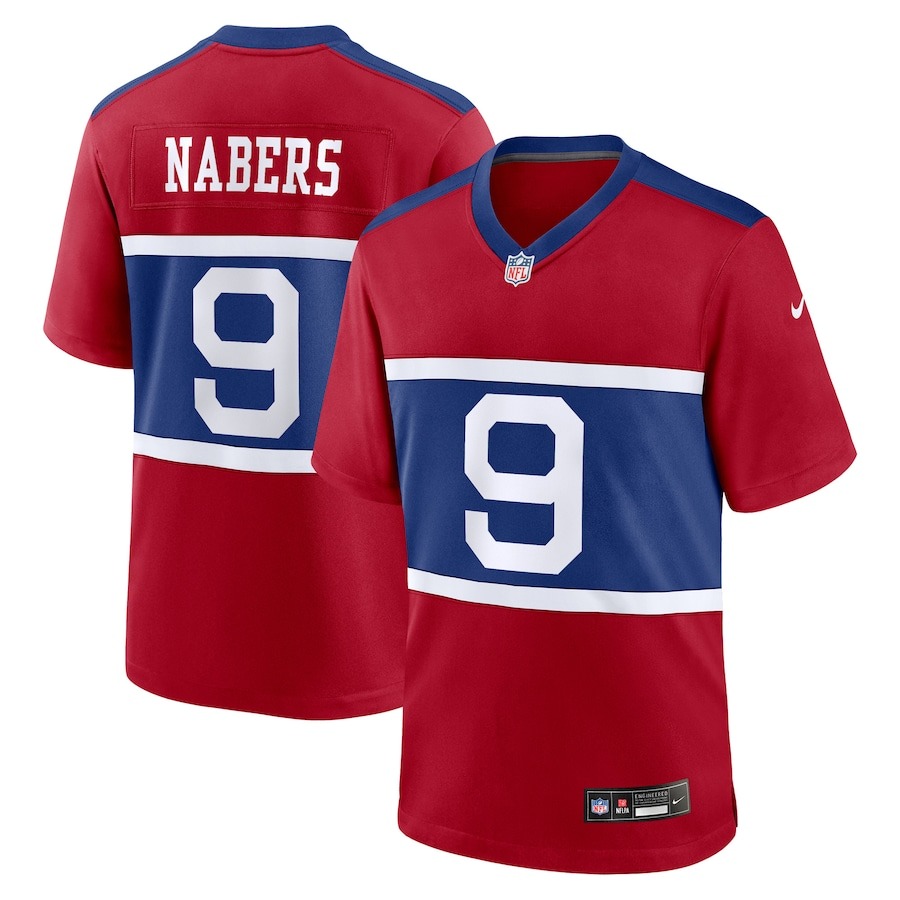 Youth New York Giants Malik Nabers Nike Century Red Alternate Player Game Jersey - SUjersey01
