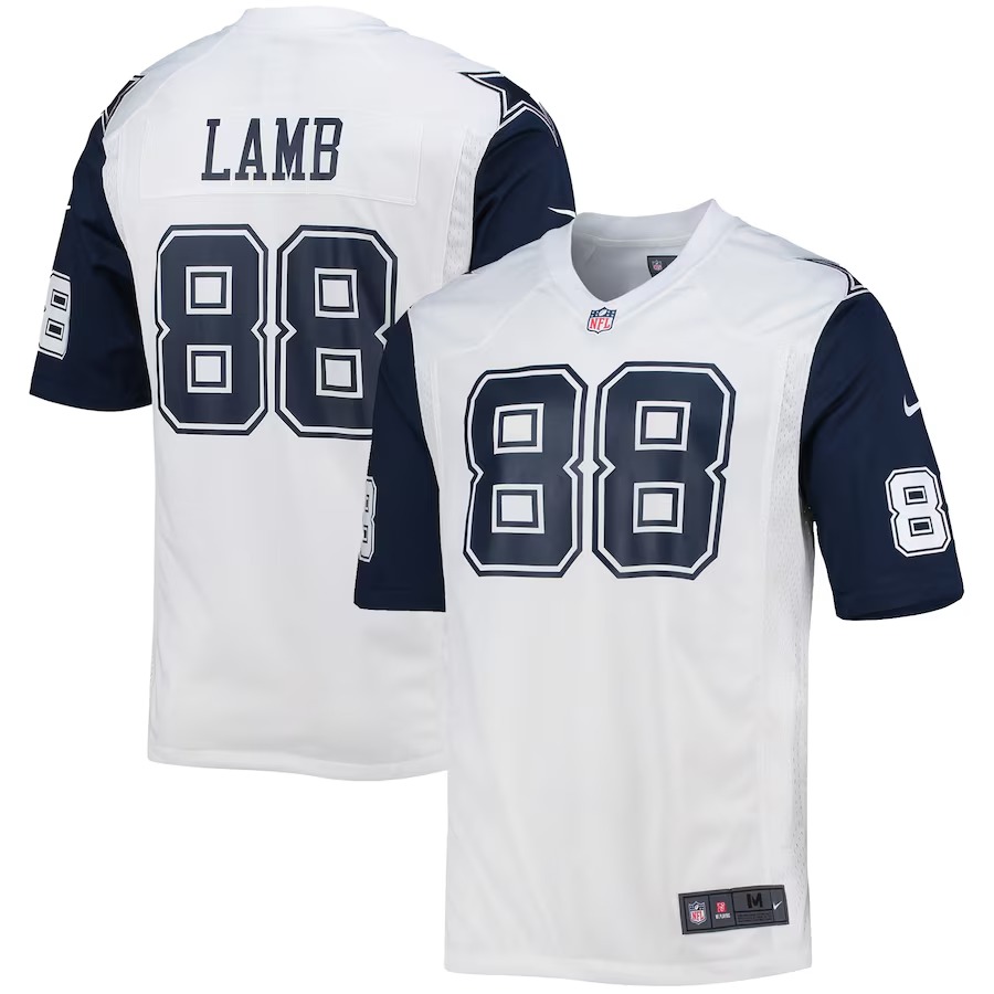 Men's Dallas Cowboys CeeDee Lamb Nike White Alternate Game Team Jersey - SUjersey01