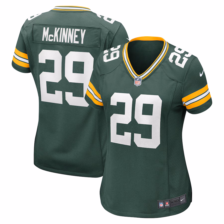 Women's Green Bay Packers Xavier McKinney Nike Green Team Game Jersey - SUjersey01