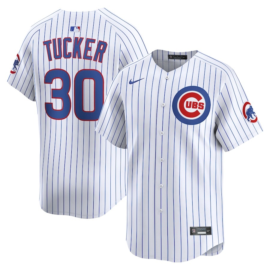 Men's Chicago Cubs Kyle Tucker Nike White Home Limited Player Jersey - SUjersey01
