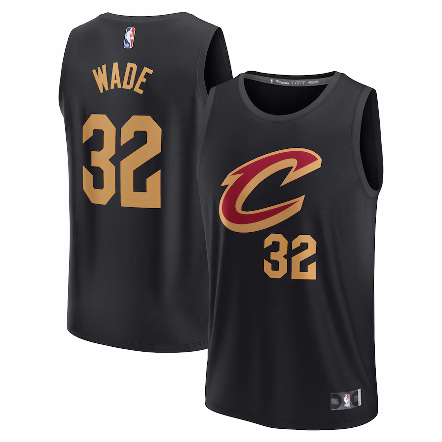 Youth Cleveland Cavaliers Dean Wade Fanatics Black Fast Break Replica Player Jersey - Statement Edition - SUjersey01
